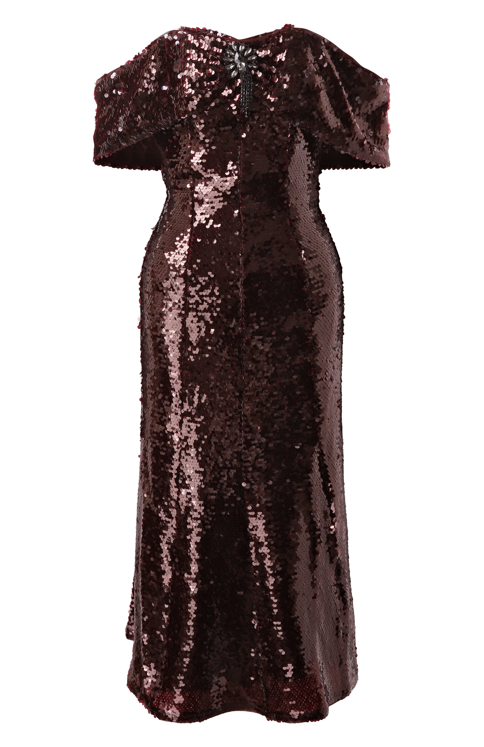 Платье с отделкой пайетками SELF-PORTRAIT, арт. RS25162MBR, фото 1