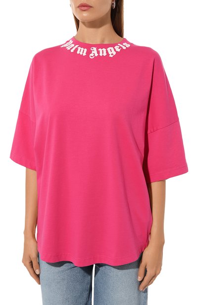 Хлопковая футболка PALM ANGELS, арт. PWAA023F24JER001, фото 3