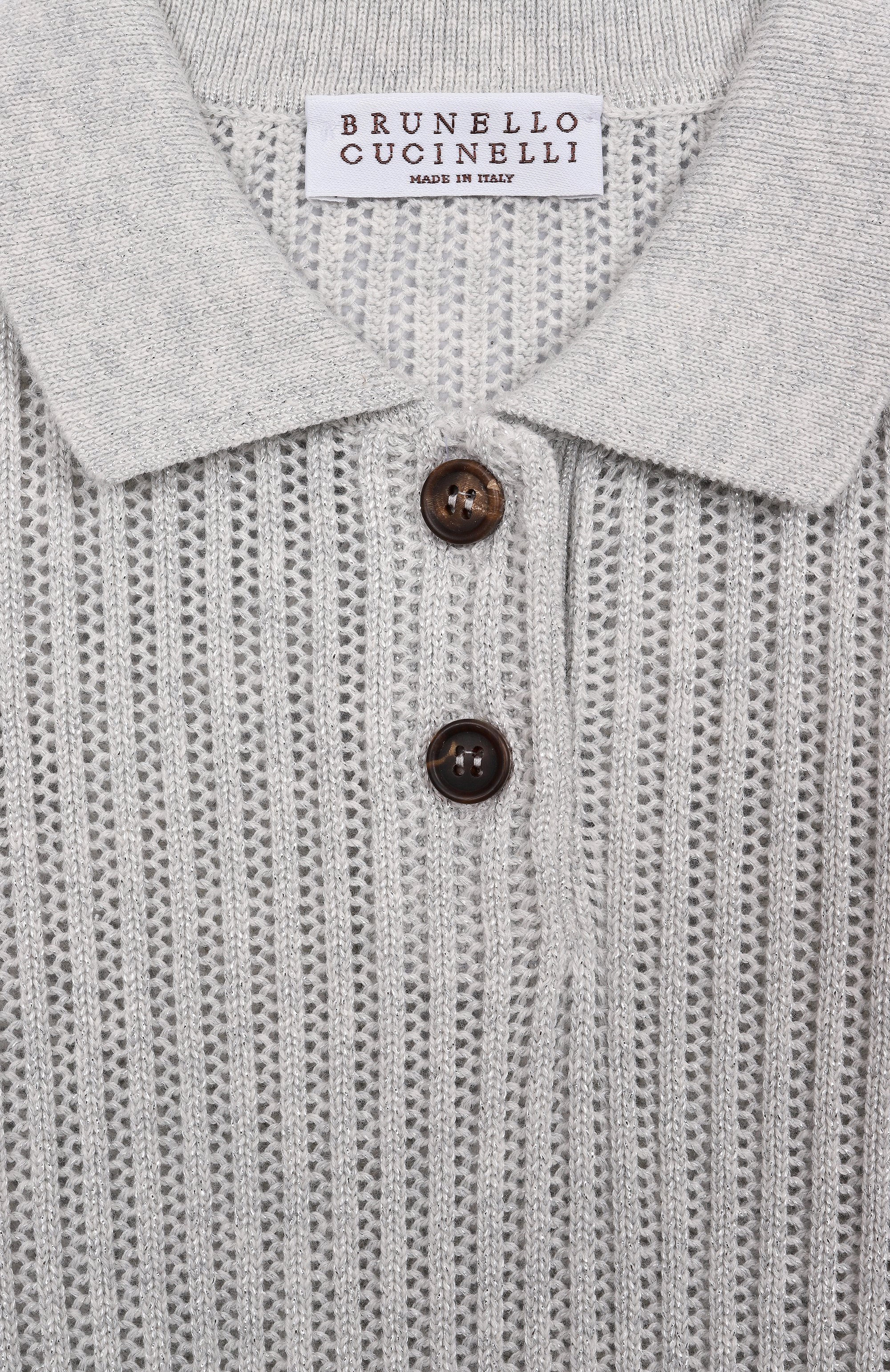 Хлопковое поло BRUNELLO CUCINELLI, арт. BSTM20005C, фото 3