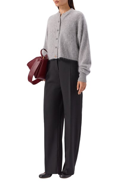 Кашемировый кардиган SPORTMAX серого цвета по цене 88250 руб., арт. ERC0LE, фото 2 Кашемировый кардиган SPORTMAX, арт. ERC0LE, фото 2