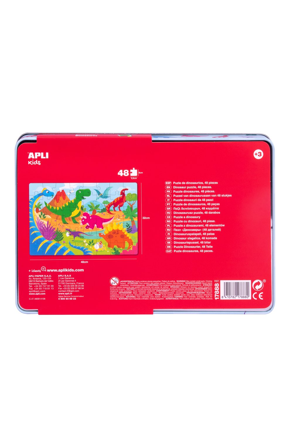 Пазл динозавры в металлической коробке  APLI KIDS, арт. 17888, фото 3