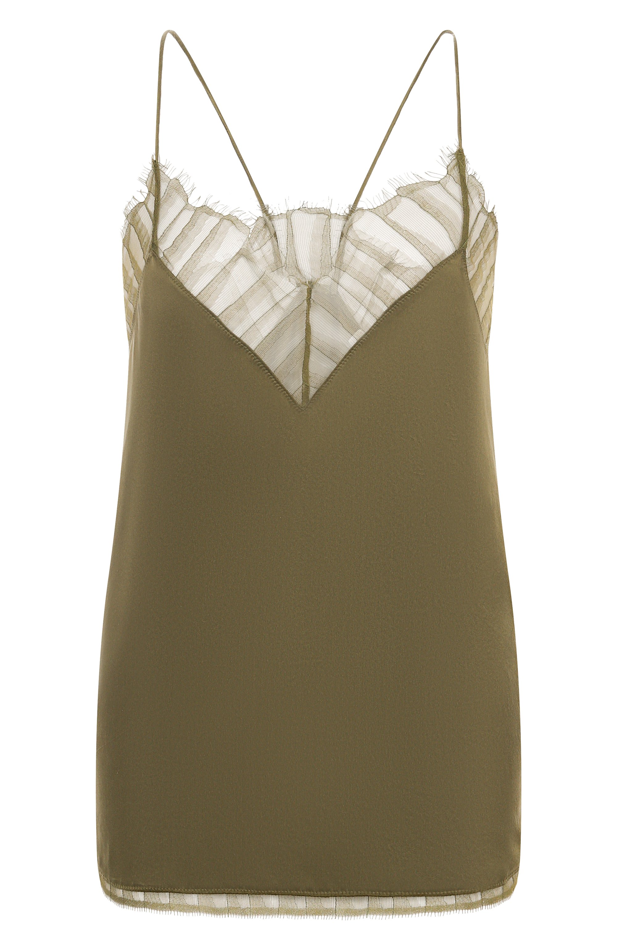 Шелковый топ IRO хаки цвета по цене 28650 руб., арт. WP16BERWYN, фото 1 Шелковый топ IRO, арт. WP16BERWYN, фото 1