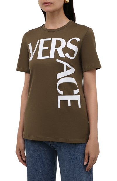 Хлопковая футболка VERSACE, арт. 1001530/1A00603, фото 3