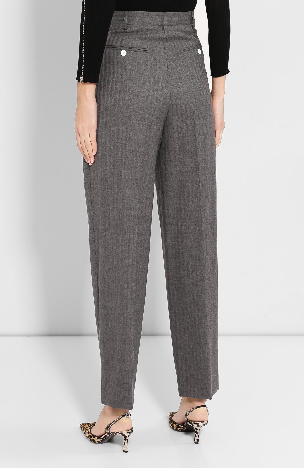 Шерстяные брюки ACNE STUDIOS серого цвета по цене 51300 руб., арт. AK0163, фото 4 Шерстяные брюки ACNE STUDIOS, арт. AK0163, фото 4
