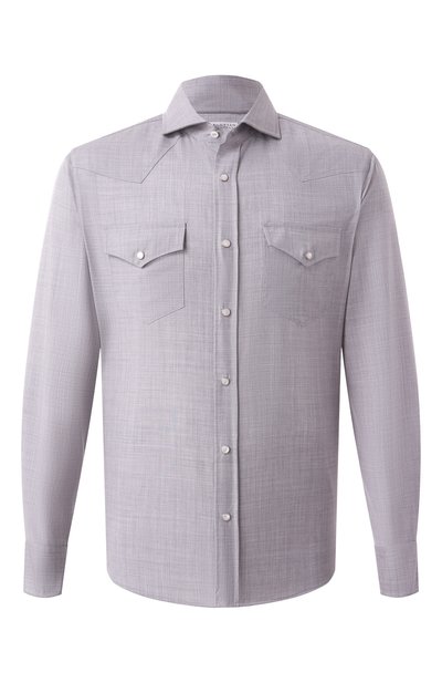 Мужская шерстяная рубашка BRUNELLO CUCINELLI, арт. MM6704008