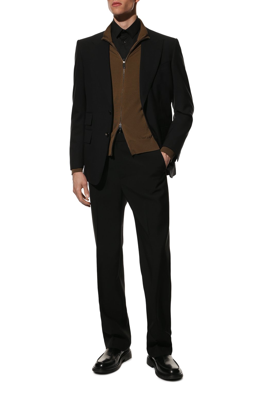 Шерстяной кардиган ZEGNA коричневого цвета по цене 115000 руб., арт. UZM00/157, фото 2 Шерстяной кардиган ZEGNA, арт. UZM00/157, фото 2