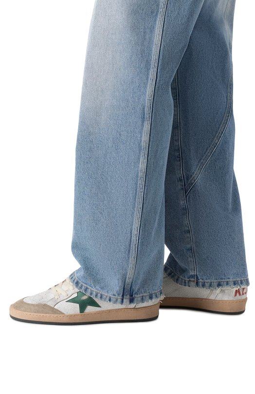 Комбинированные кеды Ball Star Golden Goose Deluxe Brand GMF00327.F006025 Белый  GMF00327.F006025 Фото 3