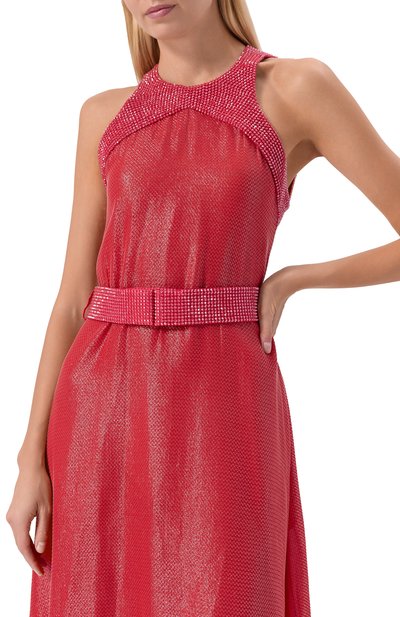 Шелковое платье с отделкой стразами GIORGIO ARMANI, арт. GW002530/AF24551, фото 4