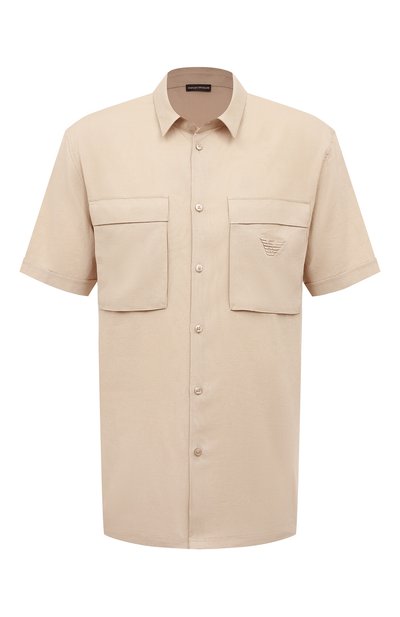 Рубашка изо льна и вискозы EMPORIO ARMANI, арт. 211861/3R467, фото 1