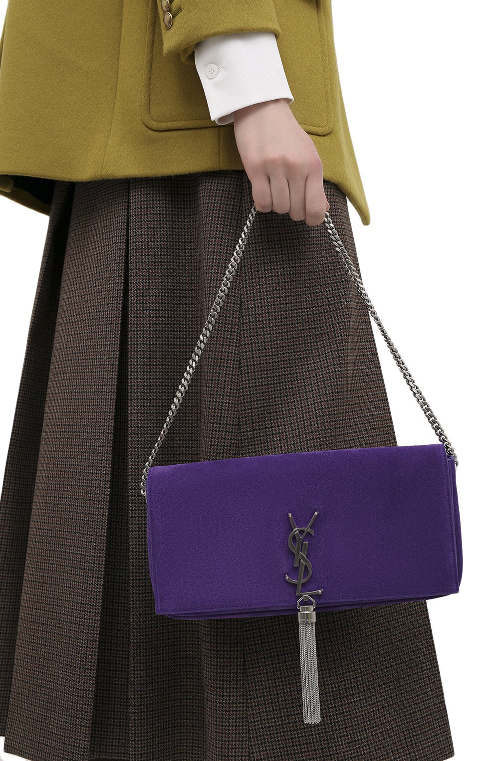 Сумка kate small SAINT LAURENT фиолетового цвета по цене 210500 руб., арт. 604276/0UD7E, фото 2 Сумка kate small SAINT LAURENT, арт. 604276/0UD7E, фото 2