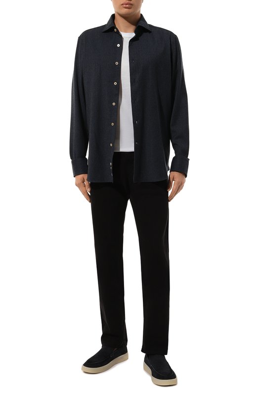 Замшевые лоферы St. Barth Andrea Ventura Firenze Синий, фото 2