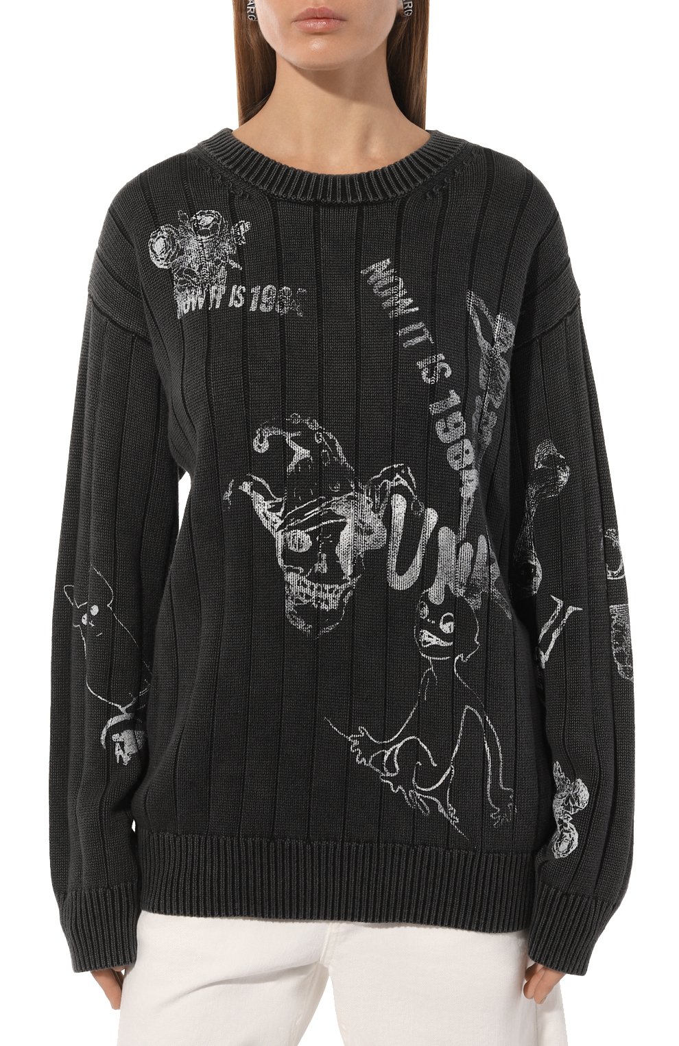 Хлопковый свитер R13, арт. R13WY230-Y147B, фото 3