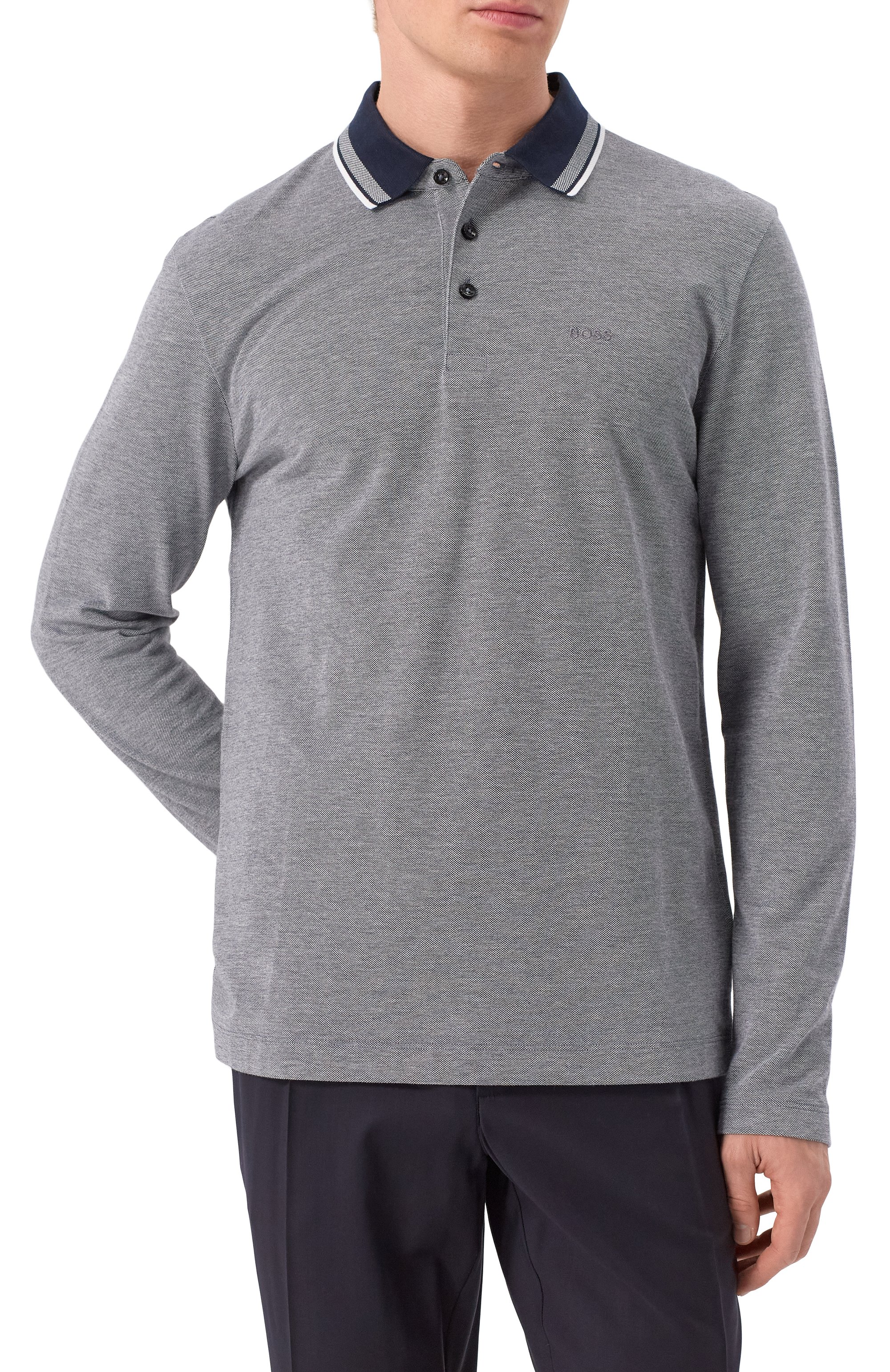 Хлопковое поло BOSS, арт. 50531352, фото 3