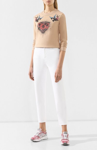 Хлопковый пуловер REDVALENTINO розового цвета по цене 32150 руб., арт. RR0MF00N/CFM, фото 2 Хлопковый пуловер REDVALENTINO, арт. RR0MF00N/CFM, фото 2