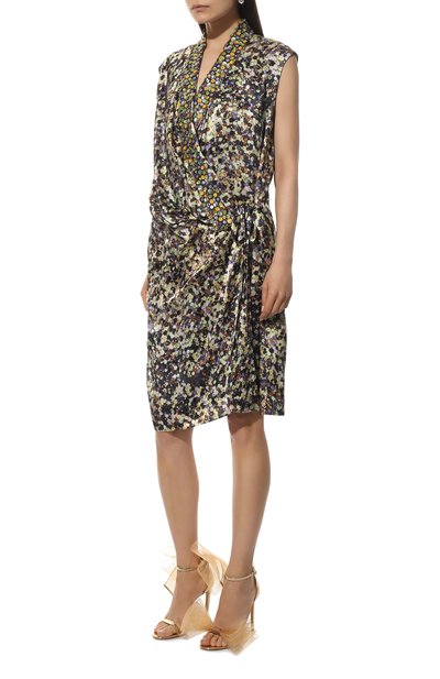 Шелковое платье DRIES VAN NOTEN зеленого цвета по цене 163000 руб., арт. 221-031082-4040, фото 3 Шелковое платье DRIES VAN NOTEN, арт. 221-031082-4040, фото 3