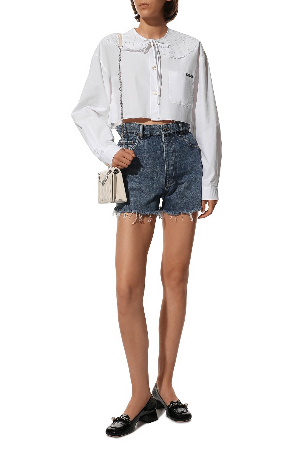 Хлопковая блузка MIU MIU, арт. MK1609-10ME-F0009, фото 2