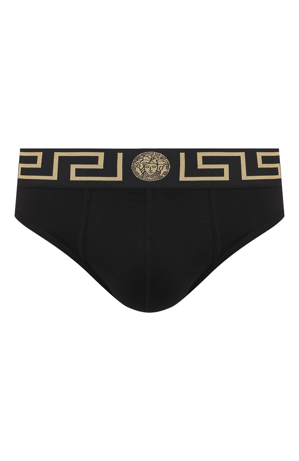 Хлопковые брифы VERSACE черного цвета по цене 8755 руб., арт. AU10027/AC00059, фото 1 Хлопковые брифы VERSACE, арт. AU10027/AC00059, фото 1