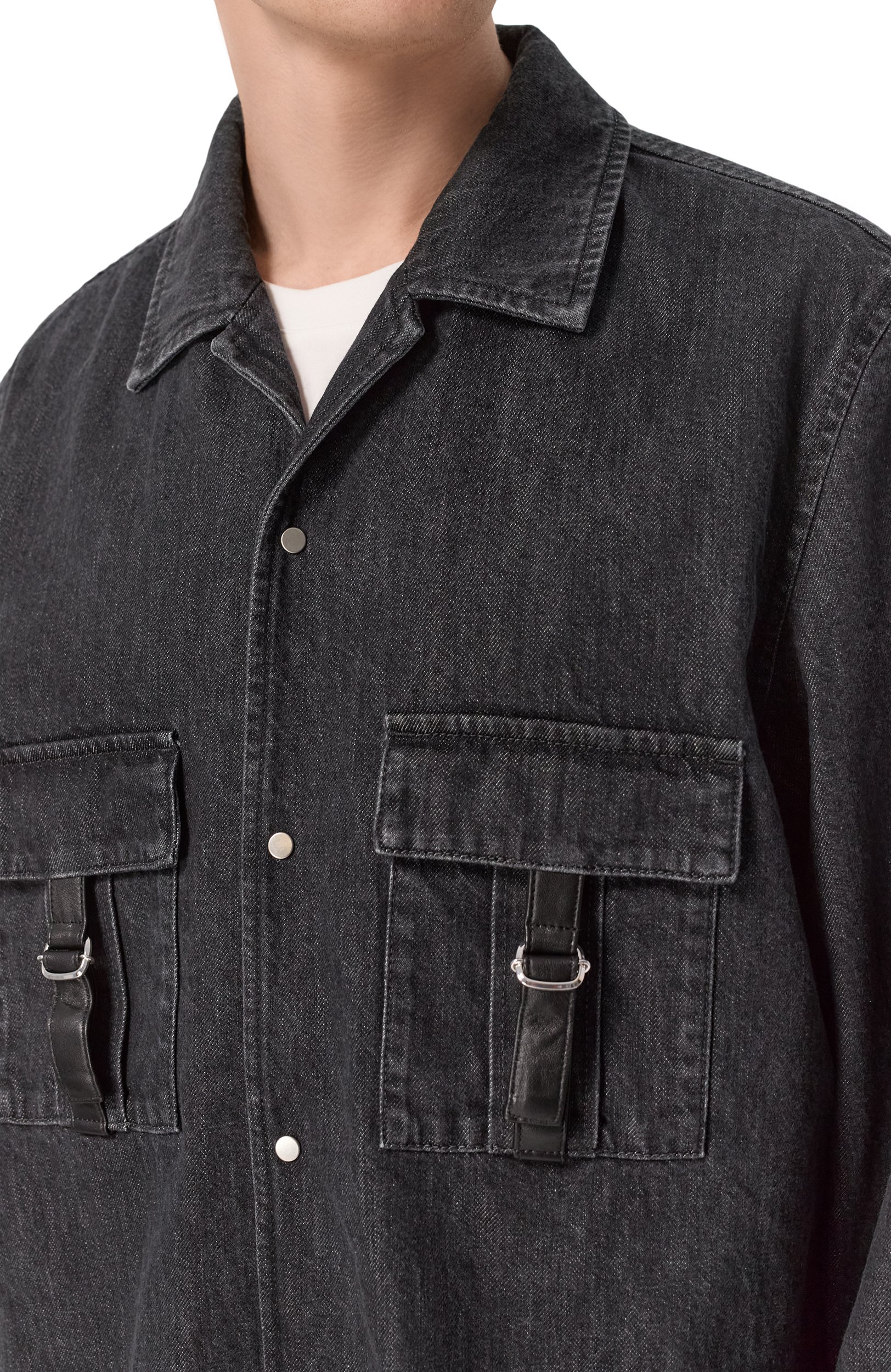 Джинсовая рубашка attachment x japan denim ATTACHMENT, арт. AS62-096, фото 5