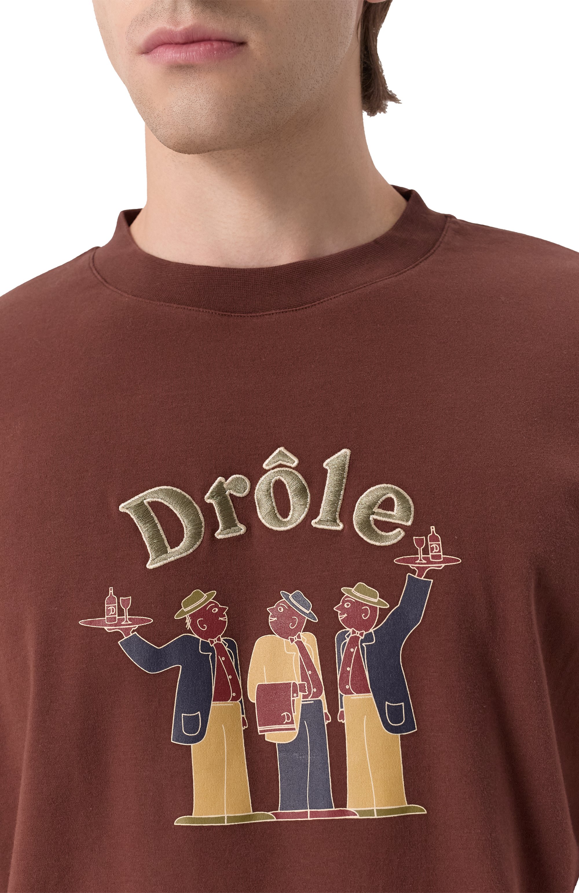 Хлопковая футболка DROLE DE MONSIEUR, арт. E-TS216-C0002-DBN, фото 5