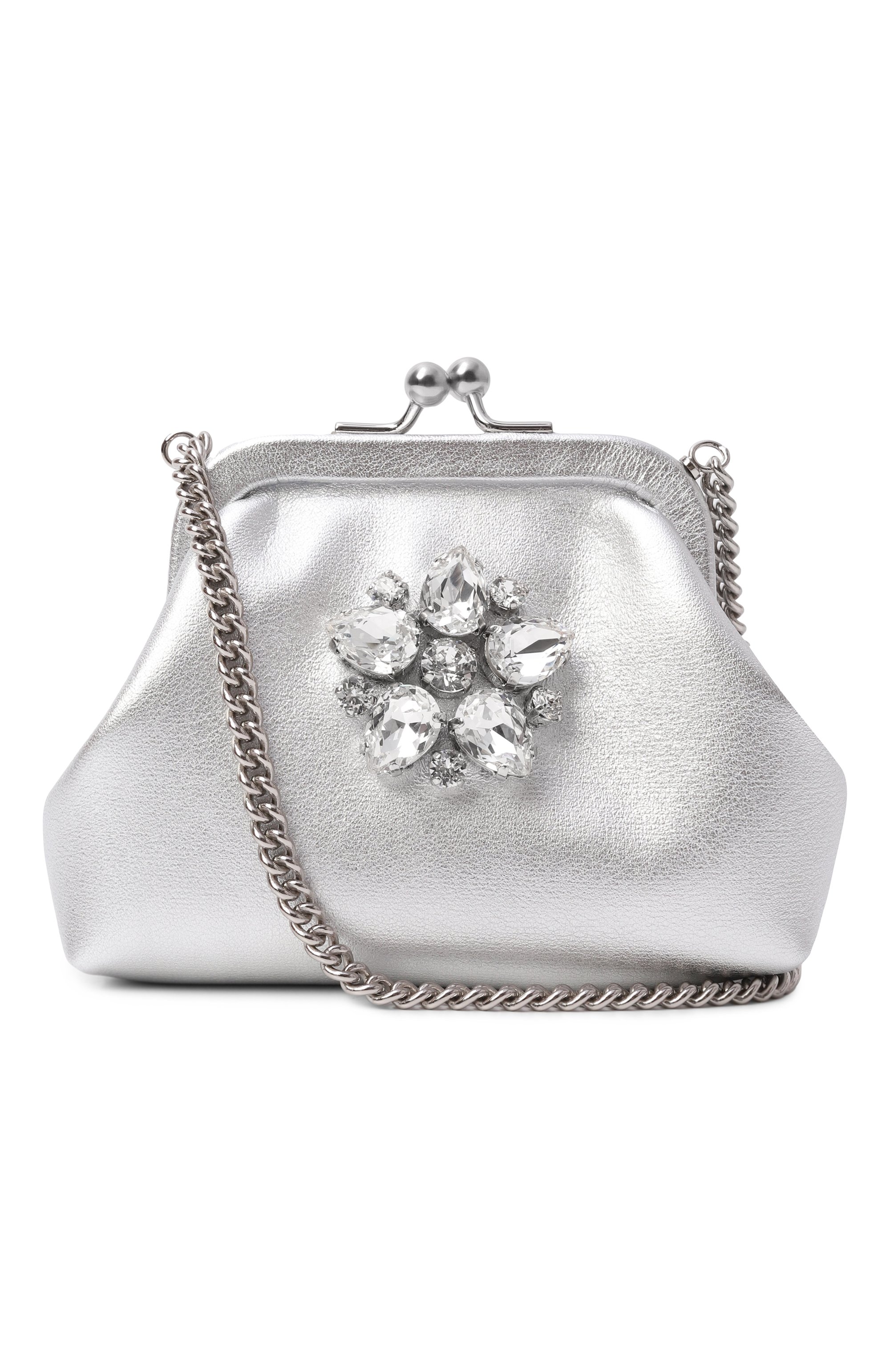 Сумка DOLCE & GABBANA серебряного цвета по цене 72000 руб., арт. EB0007/AY812, фото 4 Сумка DOLCE & GABBANA, арт. EB0007/AY812, фото 4