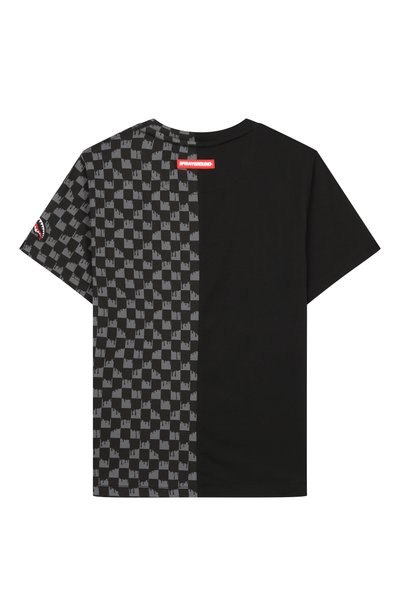Хлопковая футболка SPRAYGROUND, арт. SPY1495/THR0W IT T0 ME DRIP CHECKERED SPLIT REGULA