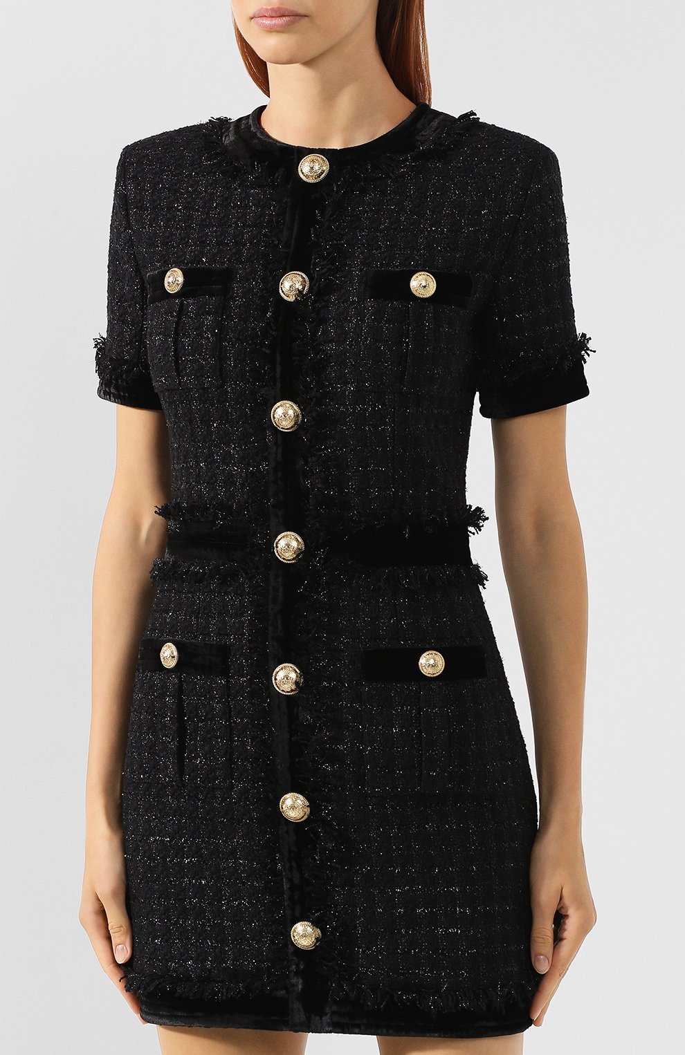 Платье BALMAIN черного цвета по цене 238500 руб., арт. SF16150/226C, фото 3 Платье BALMAIN, арт. SF16150/226C, фото 3
