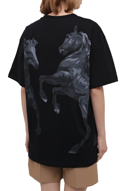 Хлопковая футболка KENZO черного цвета по цене 23050 руб., арт. FA62TS9714SJ, фото 4 Хлопковая футболка KENZO, арт. FA62TS9714SJ, фото 4