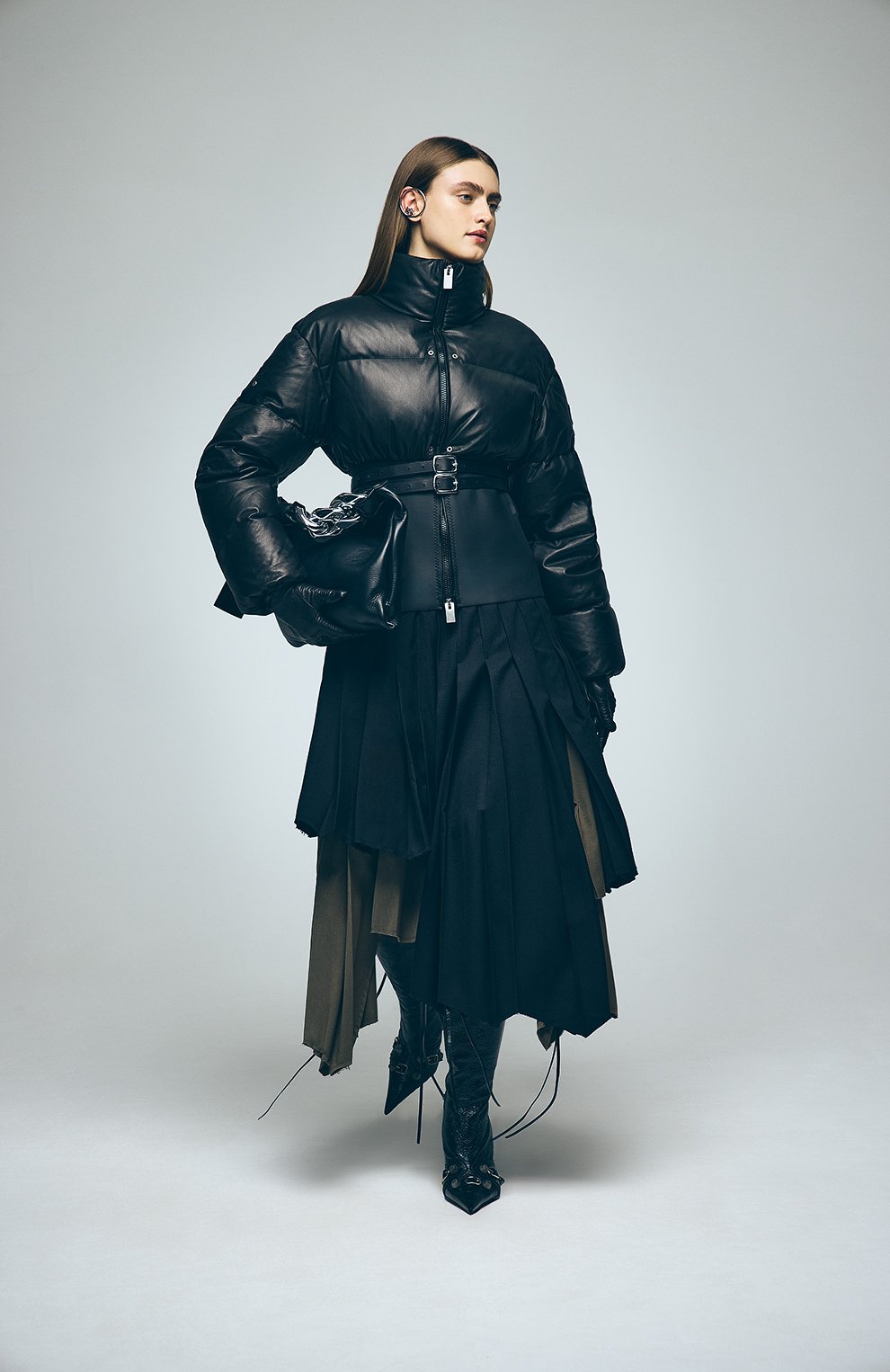 Кожаные сапоги cagole 90 BALENCIAGA, арт. 694395/WAD4E, фото 7