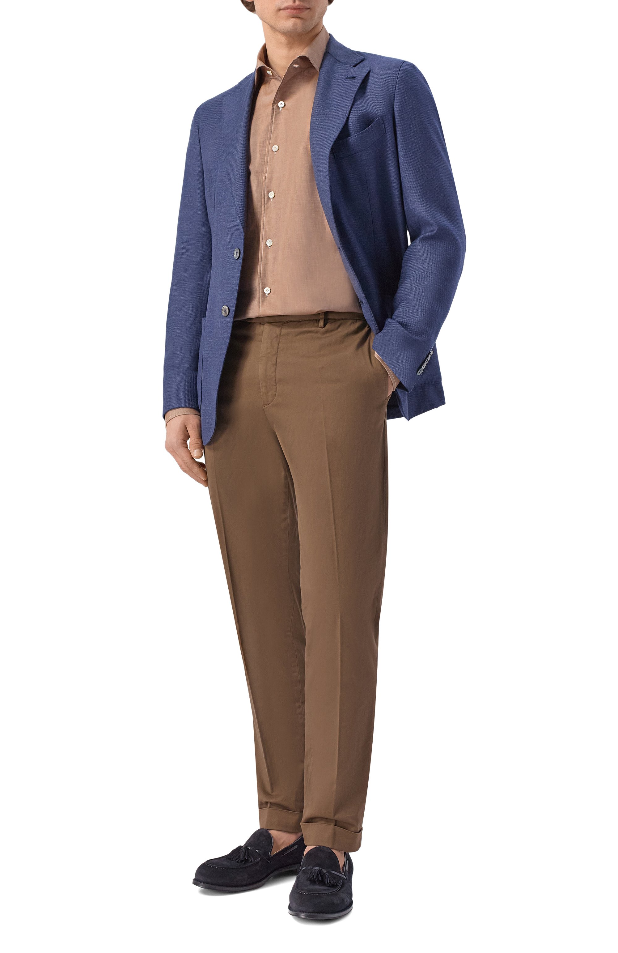 Рубашка из хлопка и льна ALESSANDRO GHERARDI, арт. D0UBLE/7670, фото 2