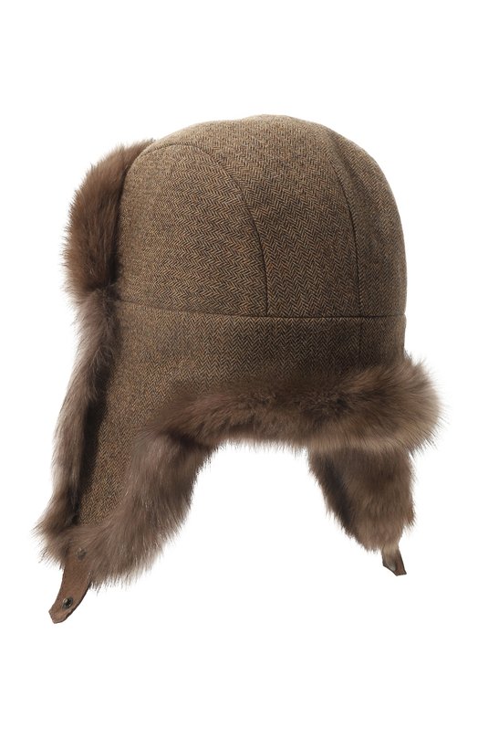 Шапка-ушанка Майкл с отделкой из меха соболя FurLand 0201414210038100029 Коричневый  0201414210038100029 Фото 2
