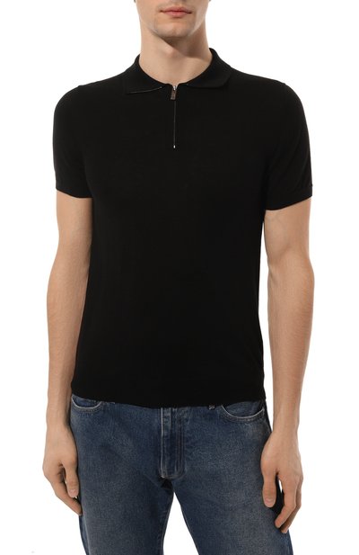 Поло из хлопка и шелка IL BORGO CASHMERE, арт. MS58-1431G0, фото 3