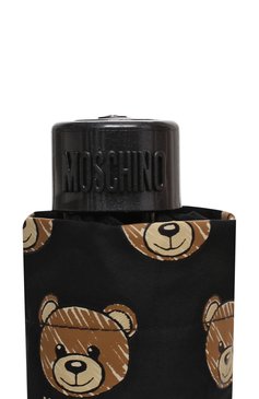Женский складной зонт с принтом MOSCHINO черного цвета, арт. 8067-SUPERMINI | Фото 5 (Материал: Текстиль, Металл, Синтетический материал; Нос: Не п�роставлено)
