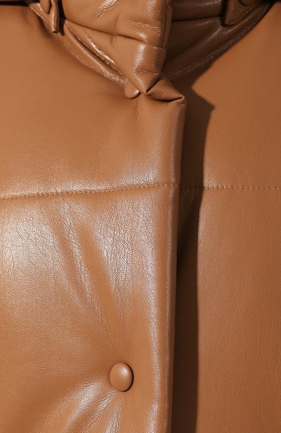 Пальто с капюшоном NANUSHKA, арт. ESKA_BR0WN_VEGAN LEATHER, фото 5