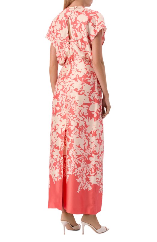 Шелковое платье Agnona TR1102E/S4064E Красный  TR1102E/S4064E Фото 3