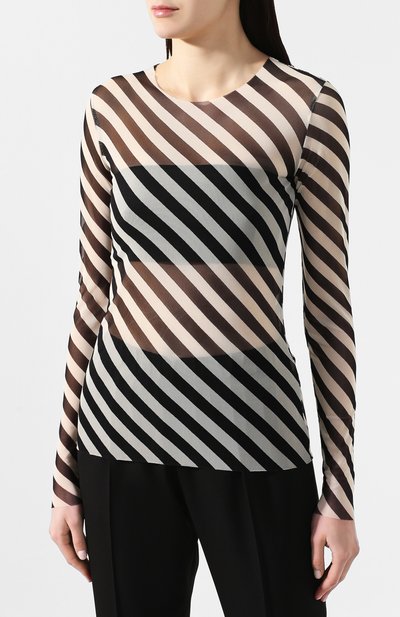 Лонгслив в полоску DRIES VAN NOTEN черного цвета по цене 29450 руб., арт. 191-31182-7196, фото 3 Лонгслив в полоску DRIES VAN NOTEN, арт. 191-31182-7196, фото 3