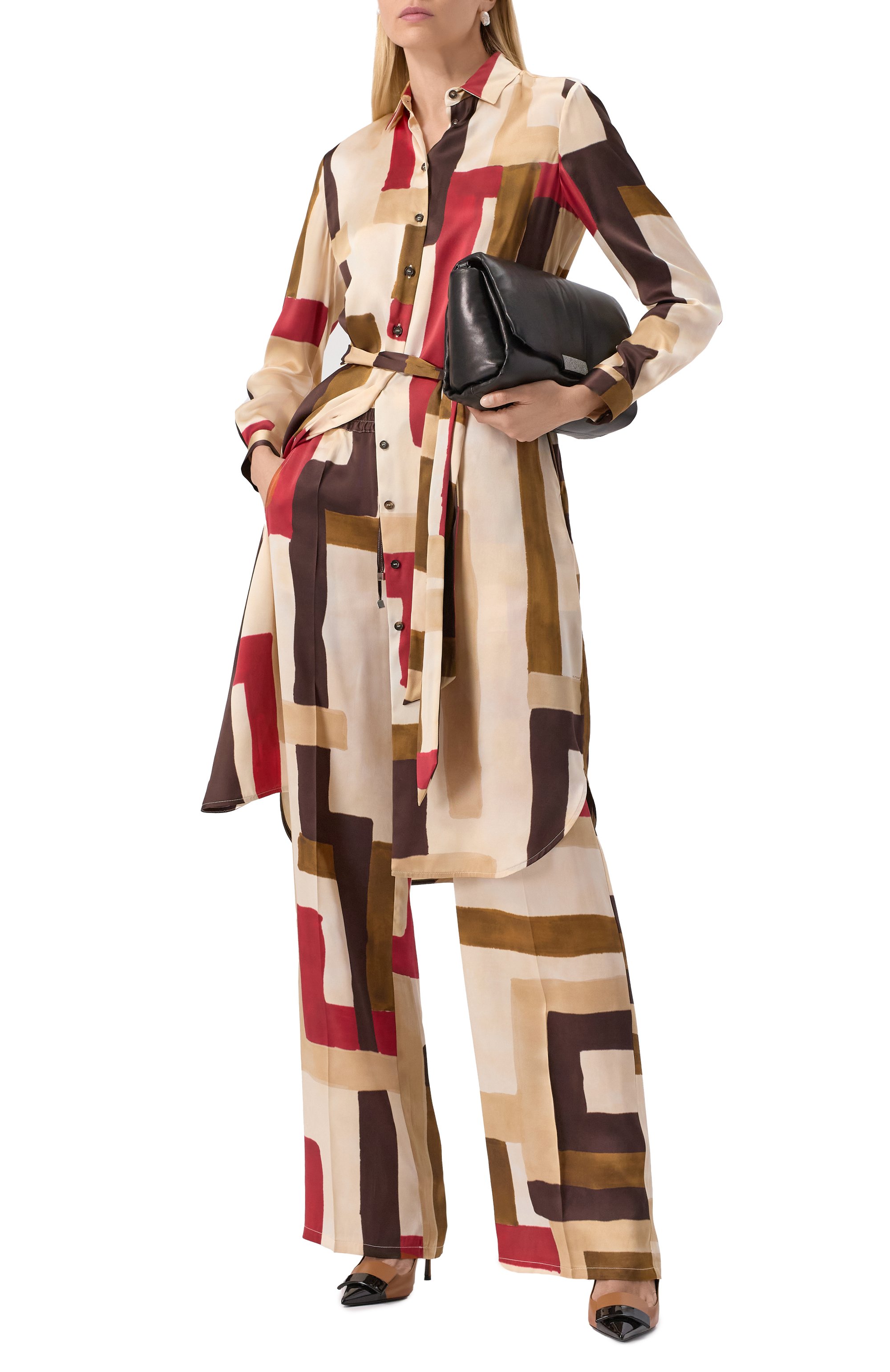 Атласные брюки KITON разноцветного цвета по цене 136500 руб., арт. D48122K0926E09, фото 2 Атласные брюки KITON, арт. D48122K0926E09, фото 2