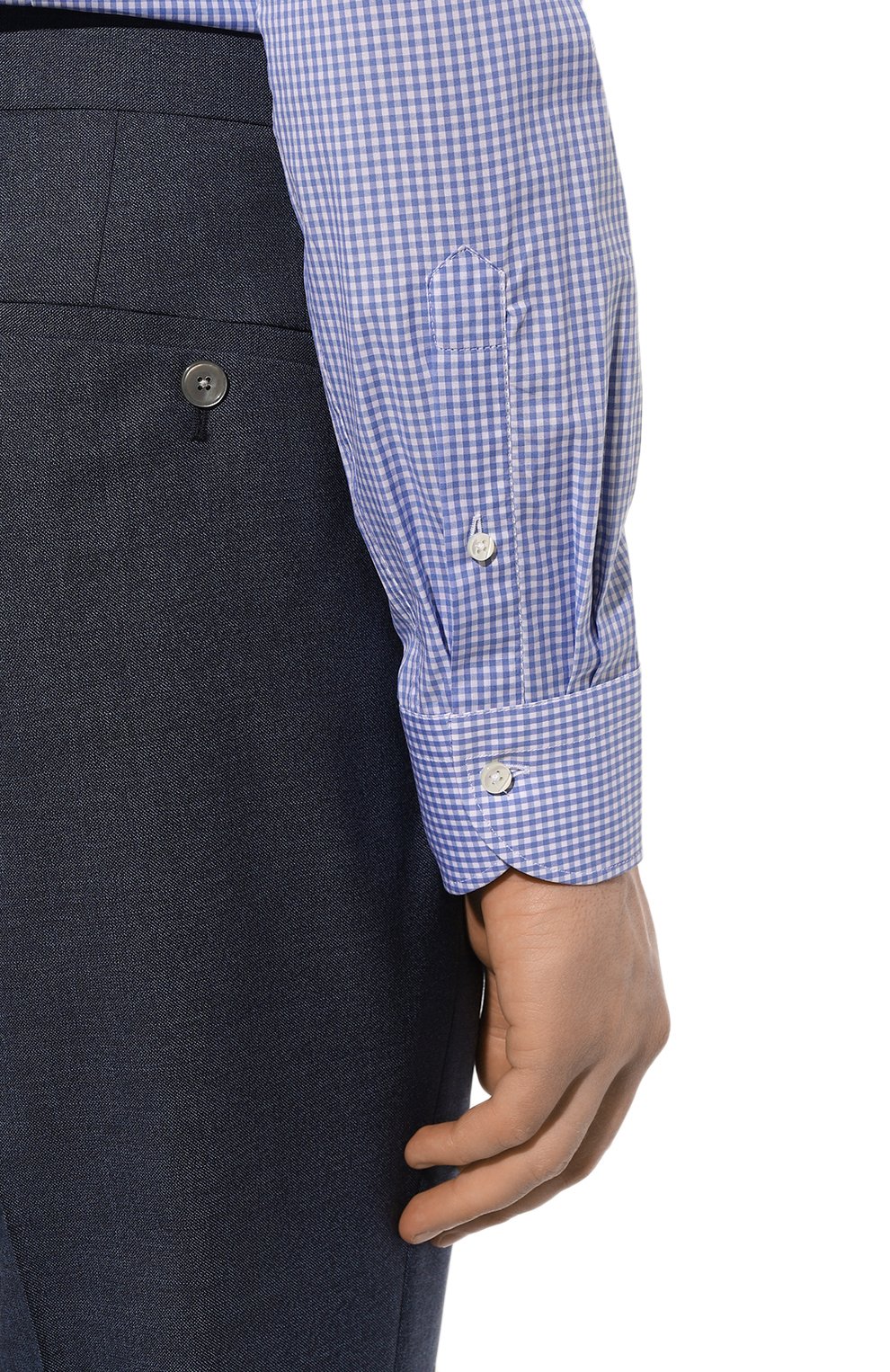 Хлопковая сорочка CANALI синего цвета по цене 27100 руб., арт. X98/GD03171, фото 6 Хлопковая сорочка CANALI, арт. X98/GD03171, фото 6