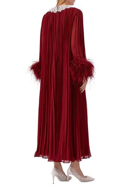 Платье с отделкой перьями SELF-PORTRAIT, арт. SC25-032M-BU, фото 3