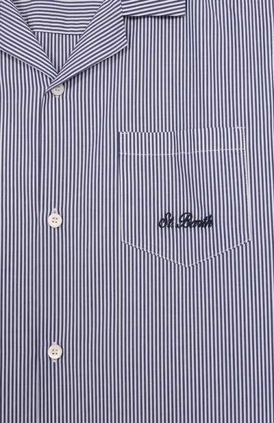 Хлопковая рубашка MC2 SAINT BARTH синего цвета по цене 13150 руб., арт. STBK KALEA JR/03784H, фото 3 Хлопковая рубашка MC2 SAINT BARTH, арт. STBK KALEA JR/03784H, фото 3