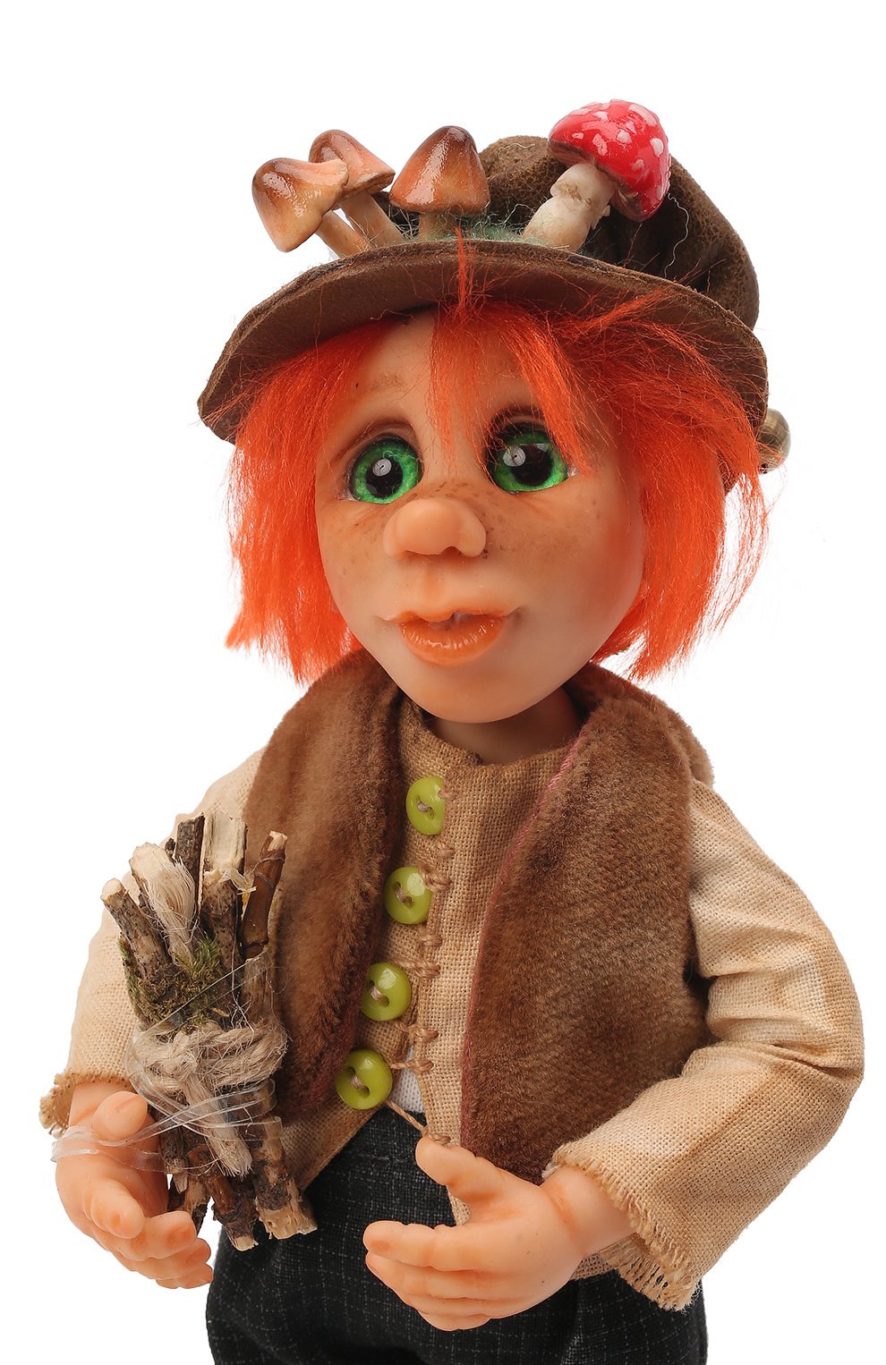 Игрушка эльф хранитель леса CAROLON разноцветного цвета по цене 15800 руб., арт. НГ-007_19, фото 4 Игрушка эльф хранитель леса CAROLON, арт. НГ-007_19, фото 4