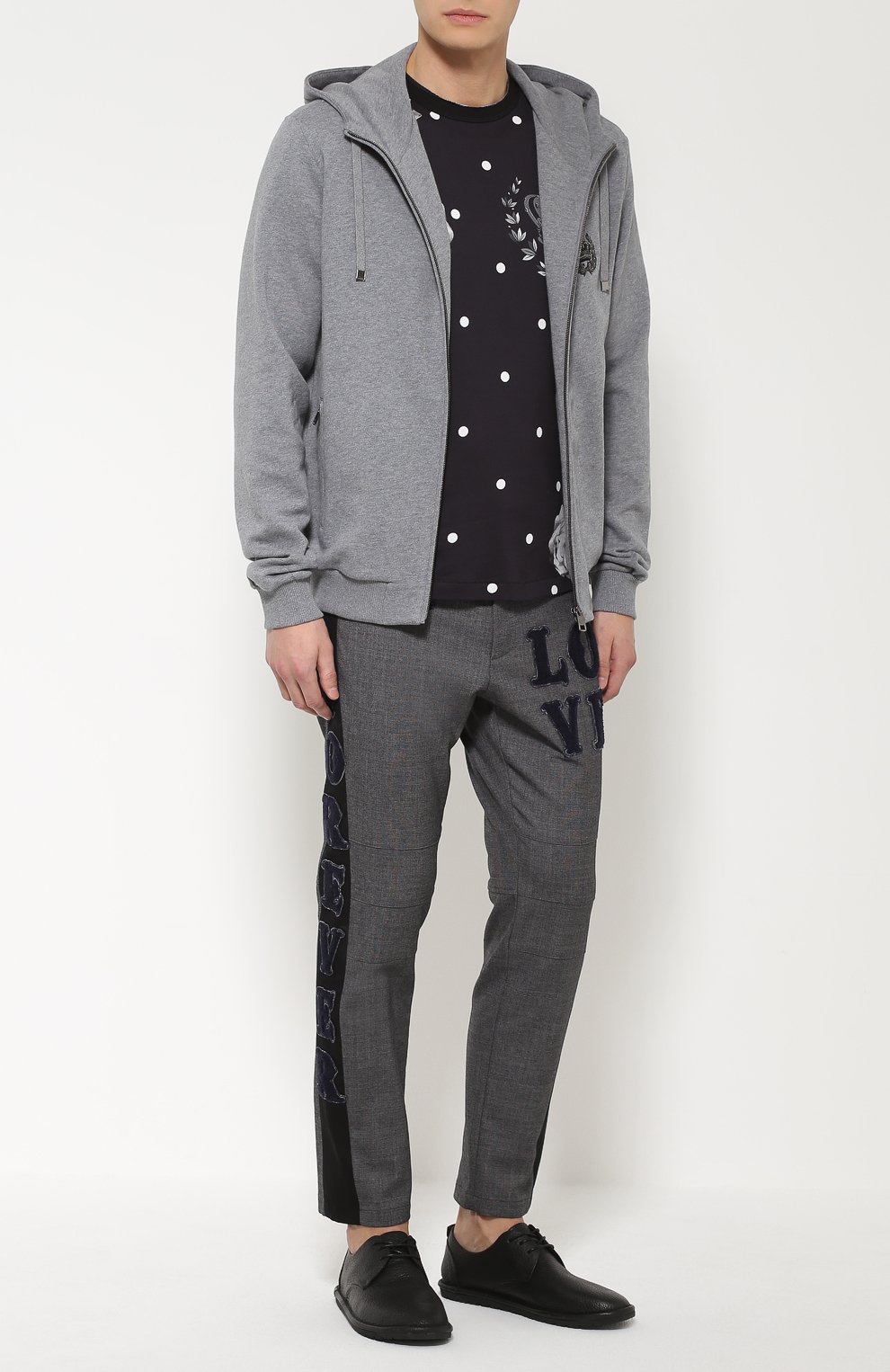 Хлопковая толстовка на молнии с капюшоном DOLCE & GABBANA, арт. 0101/G9GU9Z/G7IHM, фото 2