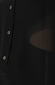 Женская блузка BOSS черного цвета, арт. 50515455 | Фото 5 (Материал внешний: Купро, Синтетический материал, Растительное волокно; Рукава: Длинные; Принт: Без принта; Длина (для топов): Удлиненные; Материал сплава: Проставлено; Драгоценные камни: Проставлено; Же�нское Кросс-КТ: Блуза-одежда; Стили: Кэжуэл)