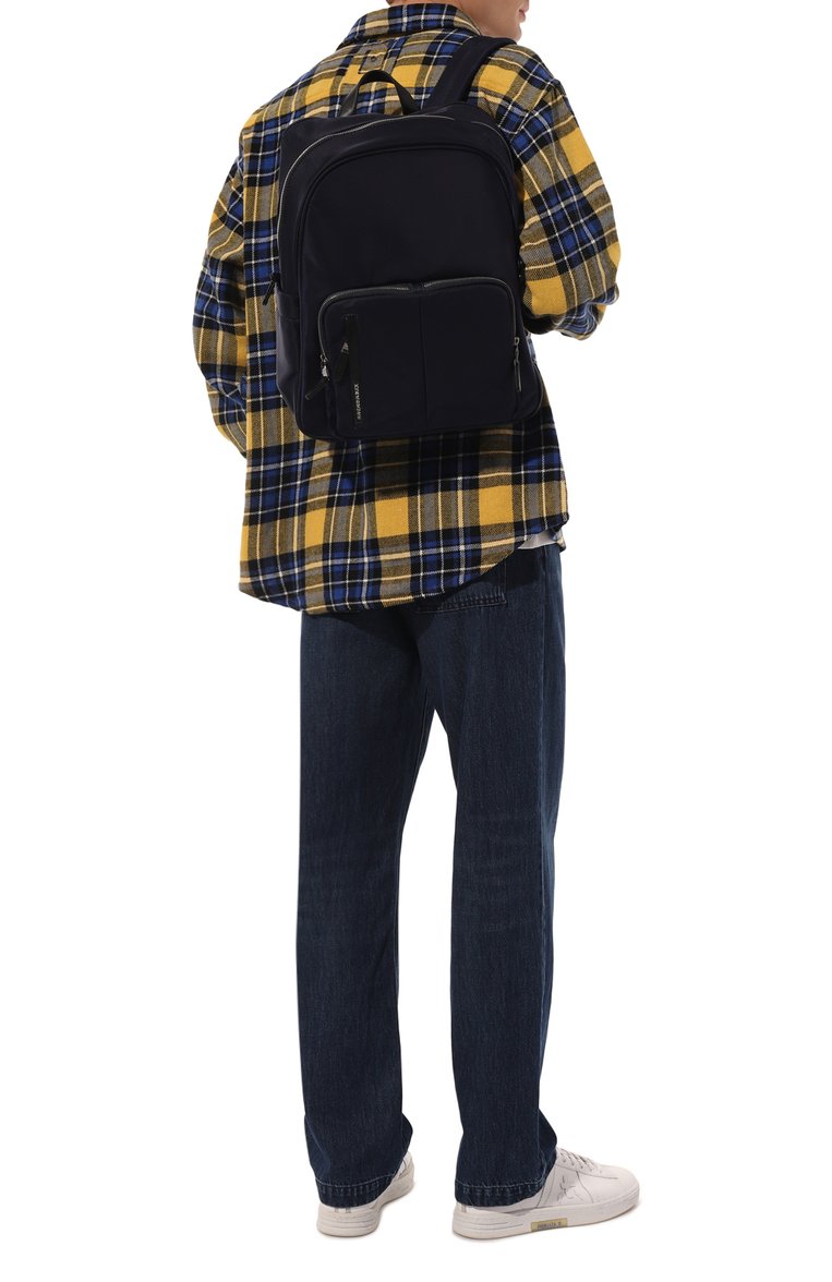 Мужской рюкзак hunter large MANDARINA DUCK синего цвета, арт. VCT28-20Q | Фото 7 (Размер: large; Материал: Текстиль; Стили: Кэжуэл)