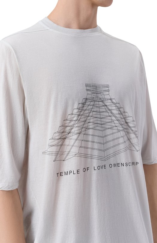 Хлопковая футболка Rick Owens RR01F2208/BHEP16 Белый  RR01F2208/BHEP16 Фото 5