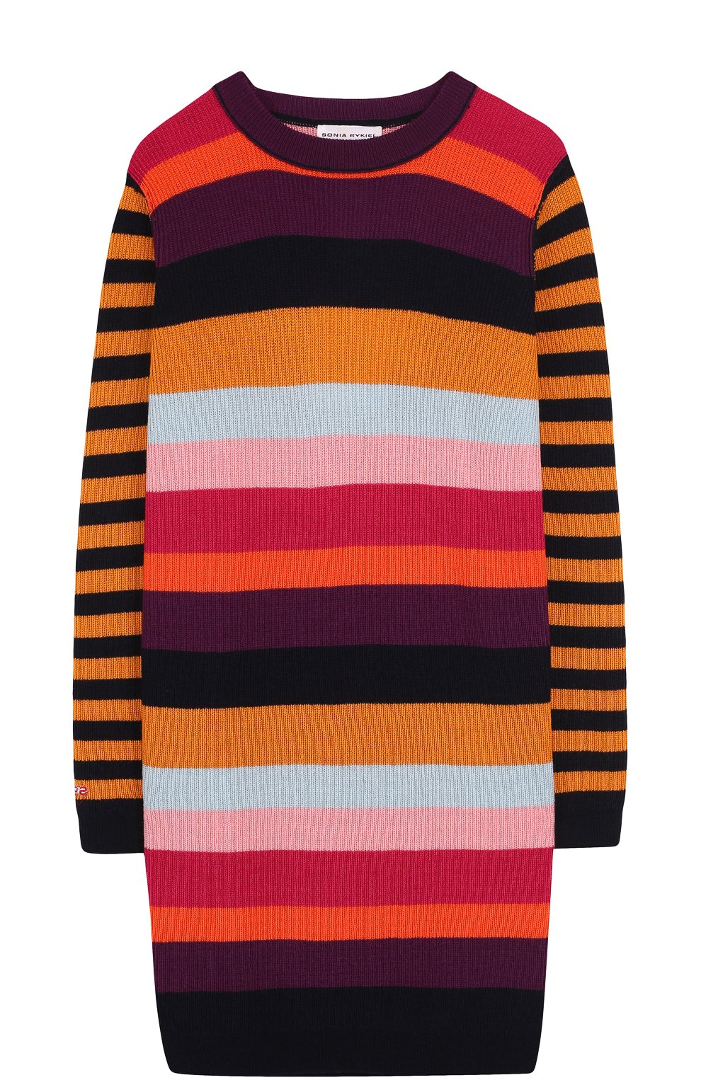 Вязаное мини-платье в контрастную полоску SONIA RYKIEL ENFANT, арт. 48281444-E19/8A-14A, фото 1