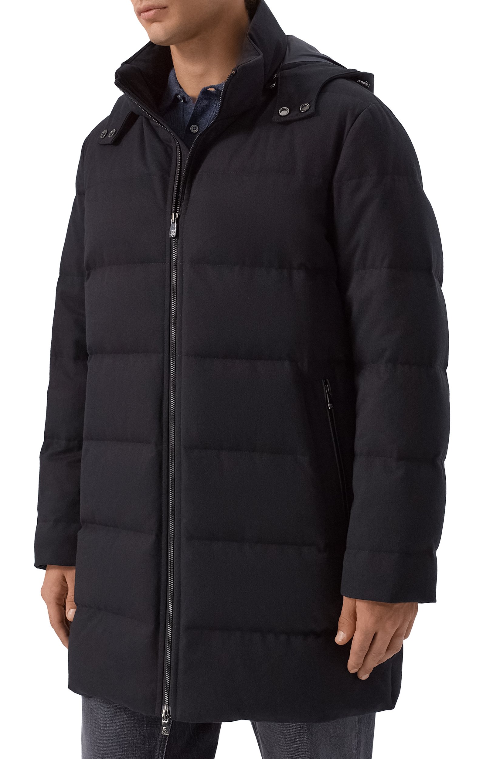 Пуховик CORNELIANI темно-синего цвета по цене 118000 руб., арт. 2825U9/2A20157, фото 3 Пуховик CORNELIANI, арт. 2825U9/2A20157, фото 3