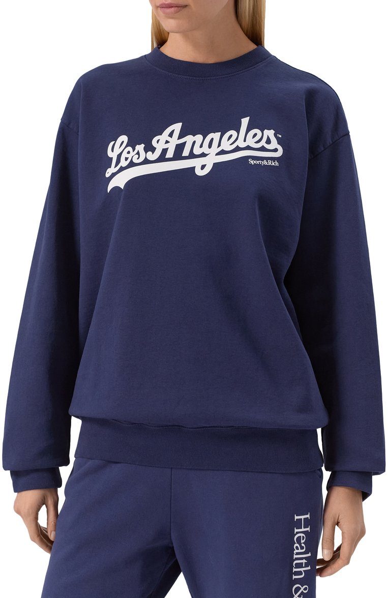 Хлопковый свитшот sporty & rich x la dodgers SPORTY AND RICH, арт. ST071627667BL106, фото 1