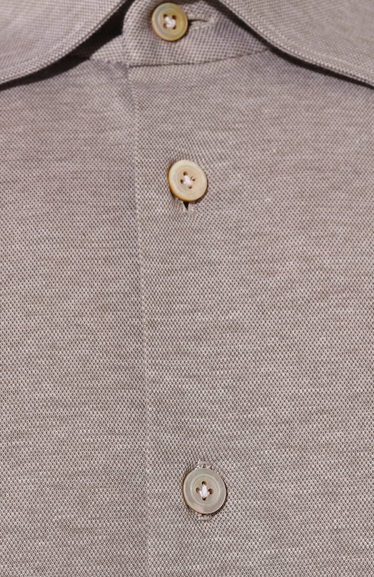 Хлопковая рубашка Kiton UCIH06923 Серый  UCIH06923 Фото 5