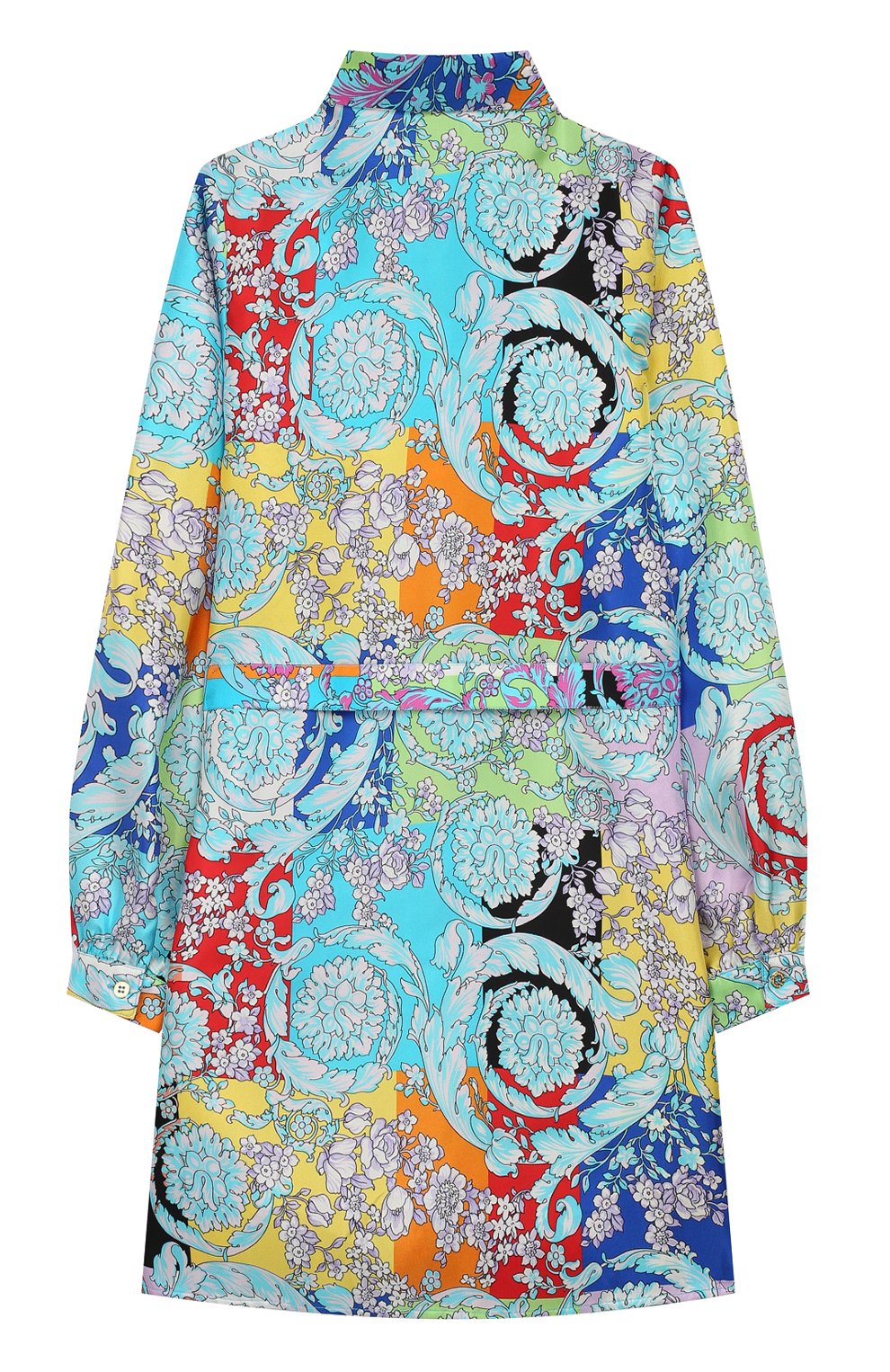 Шелковое платье-рубашка с поясом VERSACE, арт. YC000088/YA00260/6A, фото 2