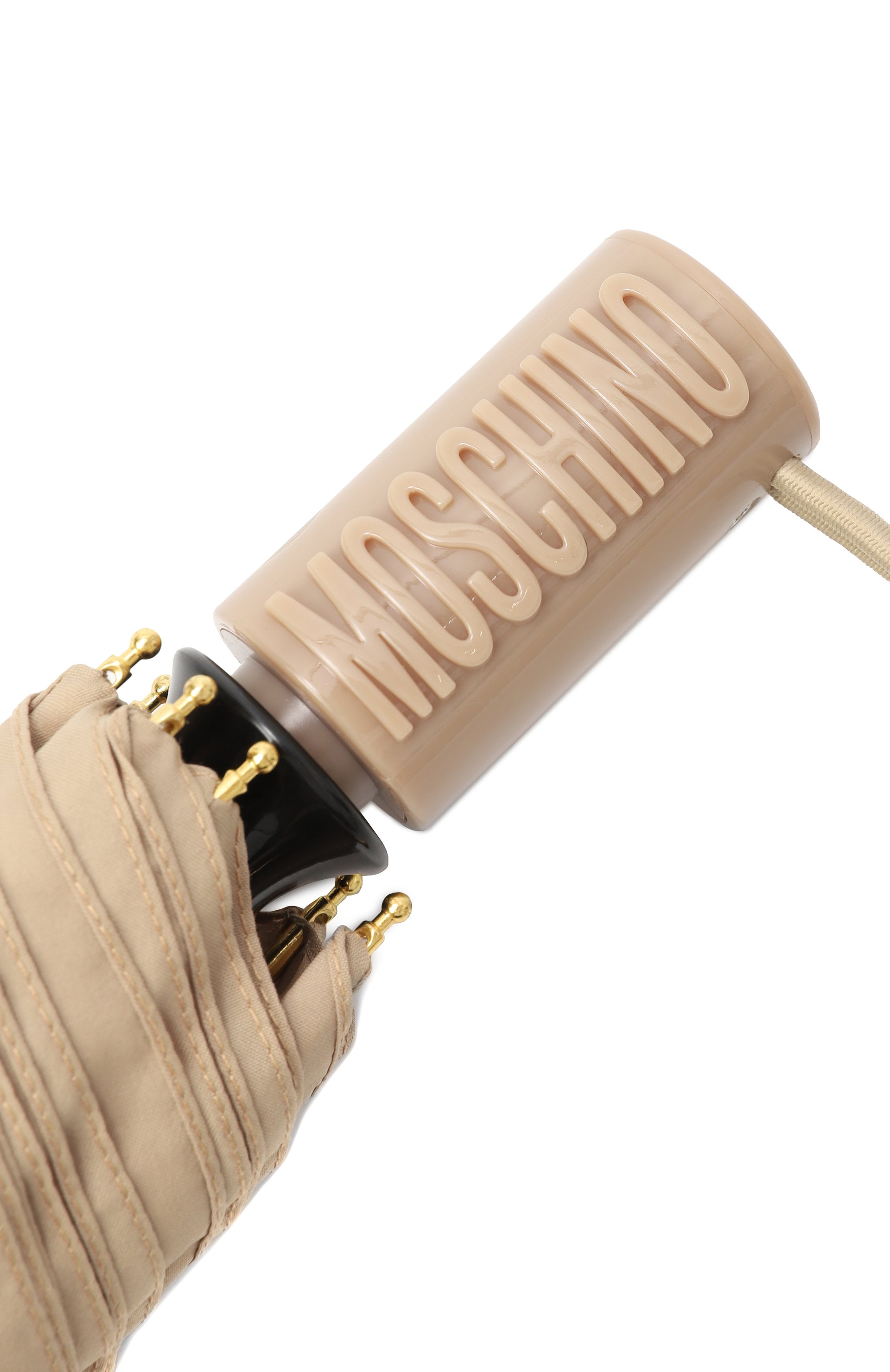 Складной зонт MOSCHINO бежевого цвета по цене 11800 руб., арт. 8984-0PENCL0SED, фото 5 Складной зонт MOSCHINO, арт. 8984-0PENCL0SED, фото 5